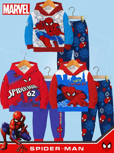 Six-piece set. Marvel children's hooded sweatshirt, cute boy's spring/autumn casual outfit, suitable for use as a birthday gift or as a daily children's outfit., Perfect for Outdoor