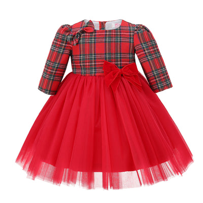 Red Tartan Tulle Christmas Dress 3-24M