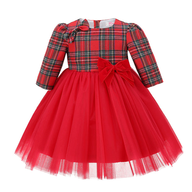 Red Tartan Tulle Christmas Dress 3-24M