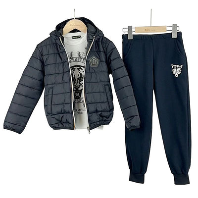 Boys Black 3pc Jacket Set 1-5 Years
