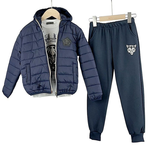 Boys Navy 3pc Jacket Set 1-5 Years