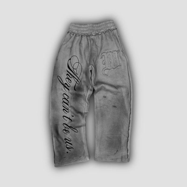 2 Pcs Outerwear Co-ords Y2K Letter Sweatsuit Distressed Patchwork Embroidered Double Hood Tracksuit Streetwear Unisex Baggy Set