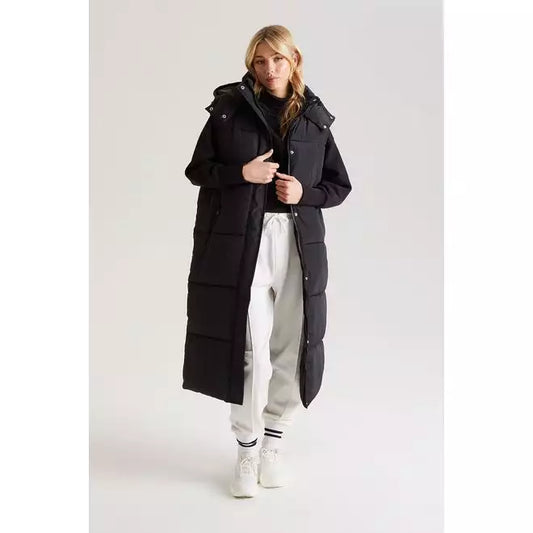 Black Longline Puffer Gilet