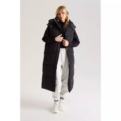 Black Longline Puffer Gilet - Beyond paradise