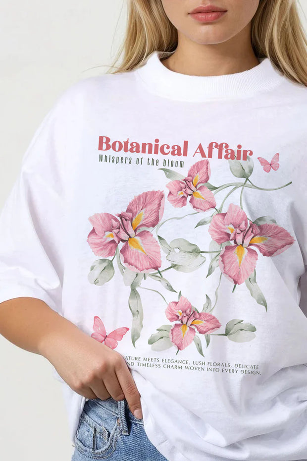 150GSM Oversized T-Shirt in Botanical Affair Floral Print