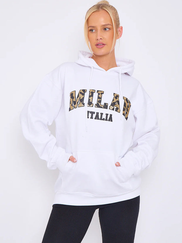 Milan Print Graphic Hoodie
