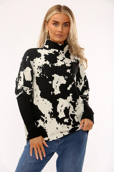 COW PRINT JUMPER