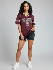 Leopard Print Los Angeles 91 Jersey T-Shirt