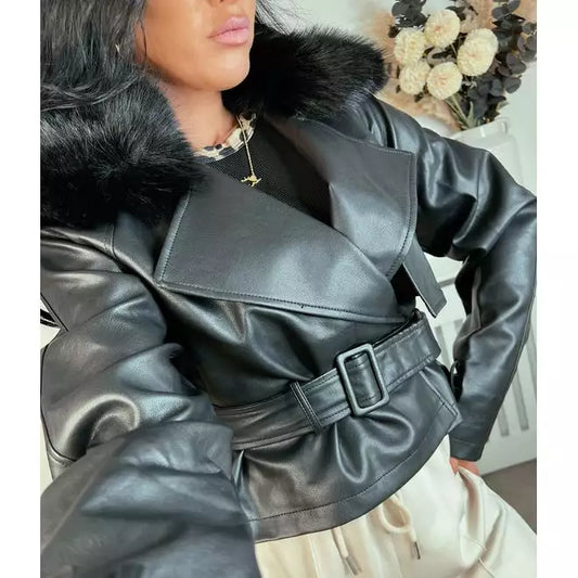 Kamila Suede Faux Fur Jackets
