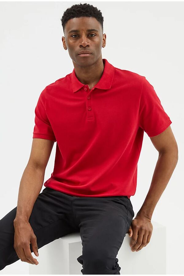 Red Essential Polo Shirt - Beyond paradise