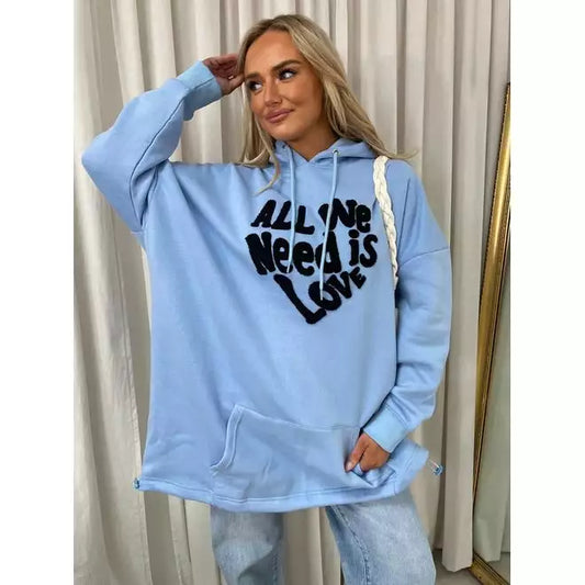 We Need Is Love Oversized Hoodie
