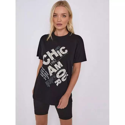 Leopard Chic Amour Graphic Printed T-Shirt - Beyond paradise