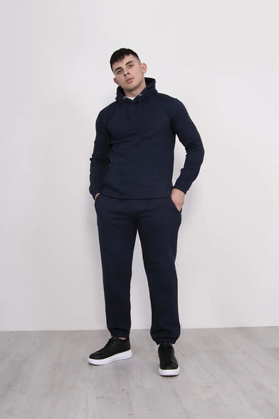 Mens Charcoal Pullover Hooded Tracksuit