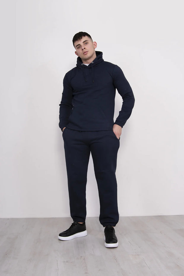 Mens Charcoal Pullover Hooded Tracksuit