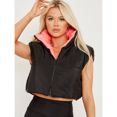 Reversible Padded Cropped Gilet