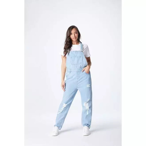 Ripped Long Dungaree - Beyond paradise