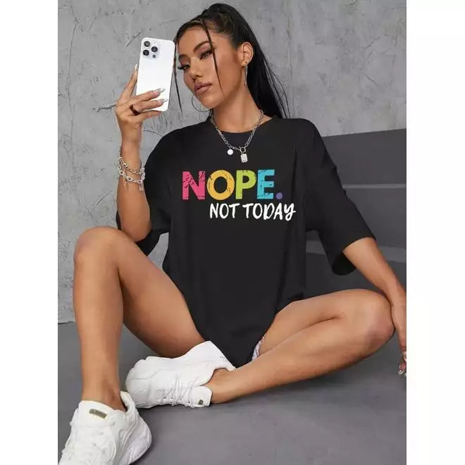 BLACK NOPE MULTI-COLOR T-SHIRT
