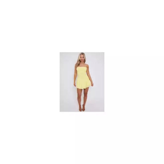 Frill Detail Slinky Bandeau Dress