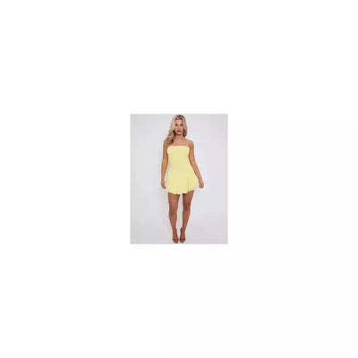 Frill Detail Slinky Bandeau Dress - Beyond paradise